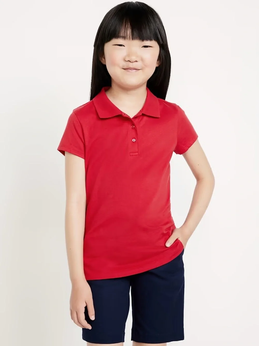 Lot of 5 New Old Navy Red Girls' Short-Sleeve Polo